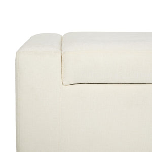 Storage Ottoman with Lid & Birch Wood Legs