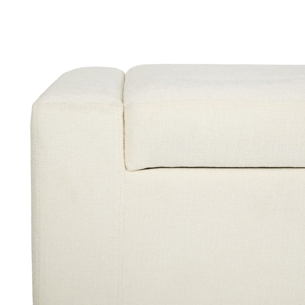 Storage Ottoman with Lid & Birch Wood Legs