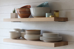 White Oak Floating Shelves Set of 2 | 11" Deep | Wall Mount