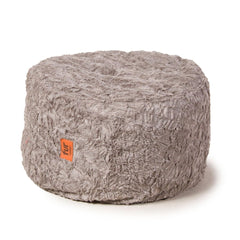 Faux Fur Bean Bag Pouf Footstool with Washable Cover