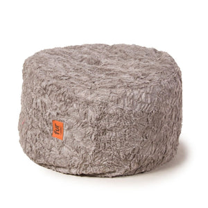 Faux Fur Bean Bag Pouf Footstool with Washable Cover