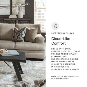 Contemporary Sofa with 4 Toss Pillows