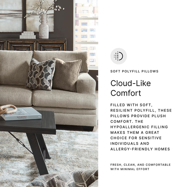 Contemporary Sofa with 4 Toss Pillows