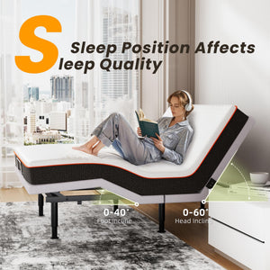 Electric Adjustable Bed Frame with Wireless Remote