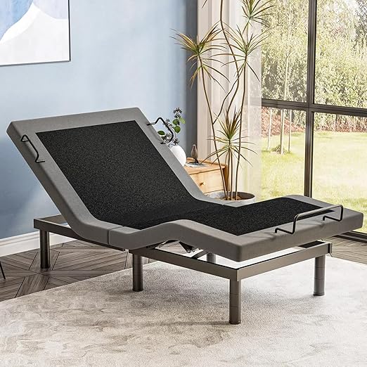 Adjustable Bed Frame with Massage, USB Ports & Wireless Remote – Twin XL / Split King