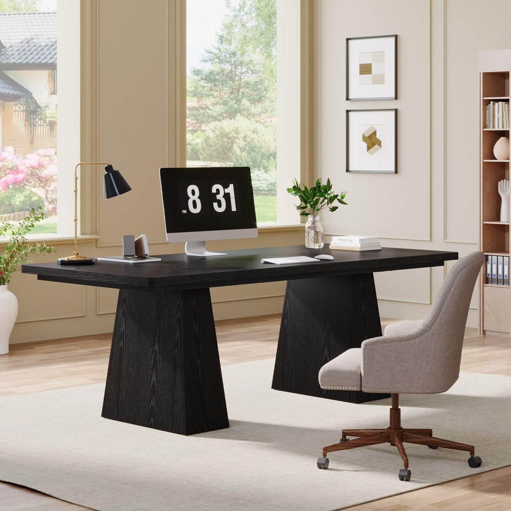 63-Inch Executive Desk with Double Pedestal