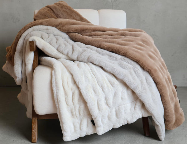 Faux Fur Plush Throw Blanket 50x60