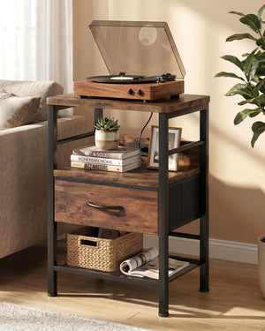 Nightstands Set of 2 with Charging Station