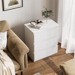 3-Drawer Nightstand with Storage – Bedroom Side Table