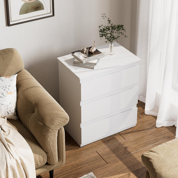 3-Drawer Nightstand with Storage – Bedroom Side Table