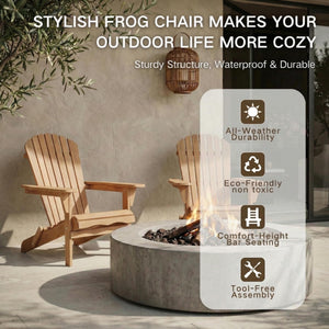 Folding Solid Wood Adirondack Chair with Pre-Assembled Backrest