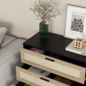 Rattan Chest of Drawers with Anti-Tip Device