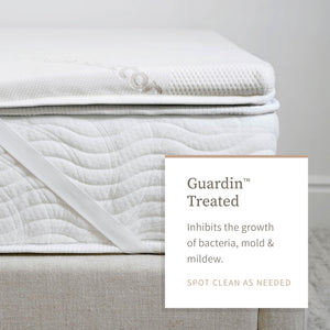 3-Inch Graphite Memory Foam Mattress Topper with Organic Cotton Cover
