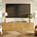 71" Fluted TV Stand with Faux Marble Top