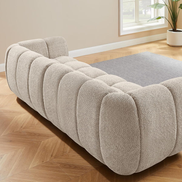 Modern Boucle Loveseat Sofa 88 Inch Tufted Cloud Couch