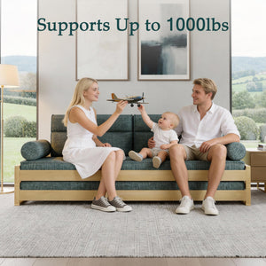 Convertible Sleeper Sofa Bed with Wood Frame