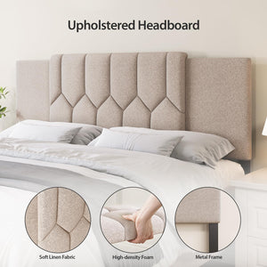 Adjustable Upholstered Tufted Headboard – Full/Queen/King