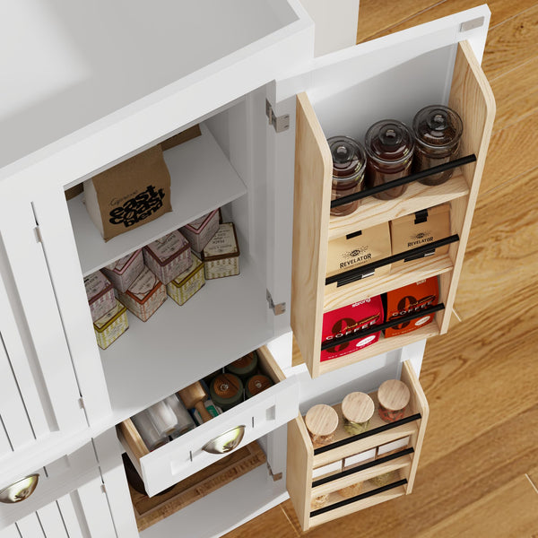 71" Tall Kitchen Pantry Cabinet with Doors & Drawers