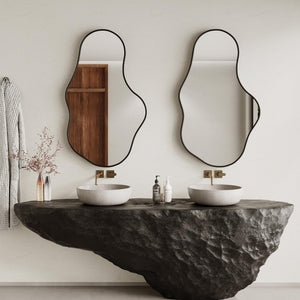 Cloud-Shaped Irregular Wall Mirror with Aluminum Alloy Frame