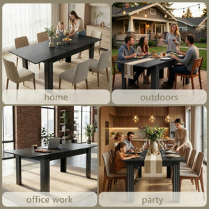 Expandable Dining Table 54"–84" | Seats 4–10 | Engineered Wood