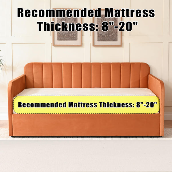 Twin Velvet Daybed with Gas-Lift Storage