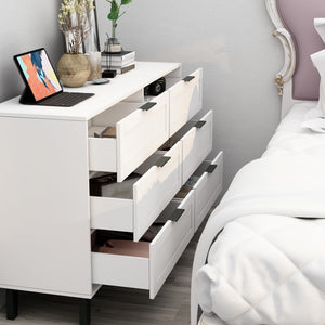Modern Wooden Dresser with 6 Drawers – Bedroom & Living Room Storage