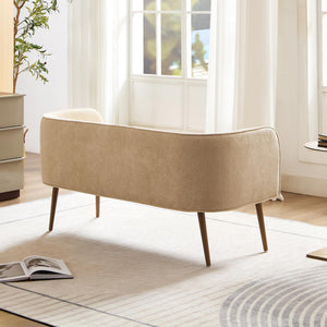 Bedroom Bench with Low Back & Metal Frame