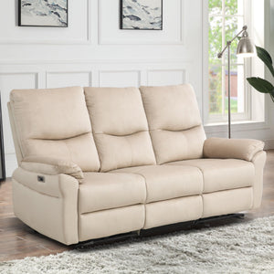 3-Seat Power Reclining Sofa with Console & Cup Holders
