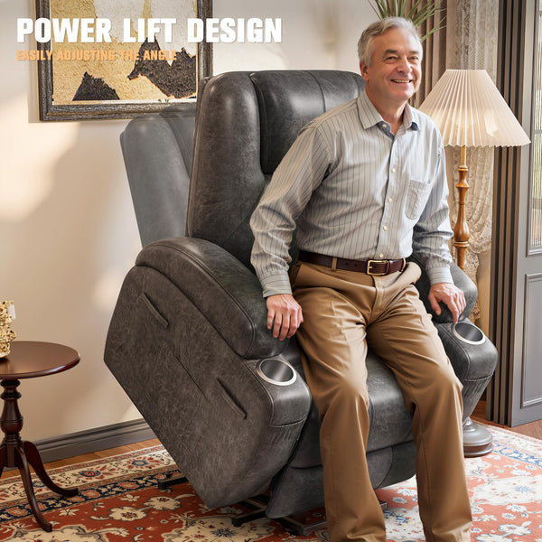 Power Lift Recliner Chair with Massage & Storage