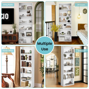 6-Tier Tall Bookshelf – Floor Standing Open Bookcase