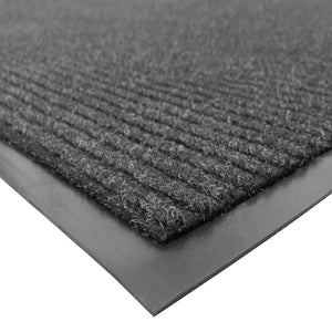 Ribbed Polypropylene Doormat 3x5 – Heavy Duty Charcoal Entrance Mat