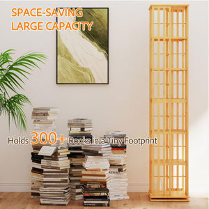 6-Tier 360° Rotating Bookshelf Tower