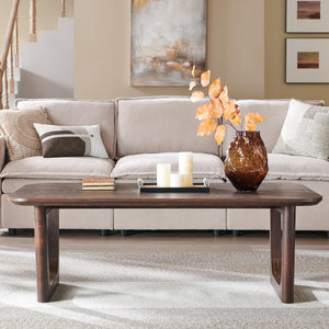 Rectangular Coffee Table with U-Shaped Legs