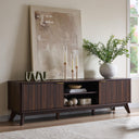 70" Mid-Century Modern Fluted TV Stand with Storage