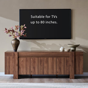 70" Farmhouse TV Stand with Storage Cabinet