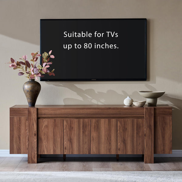 70" Farmhouse TV Stand with Storage Cabinet
