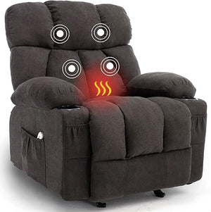 Massage Rocker Recliner Chair with Heat & Vibration