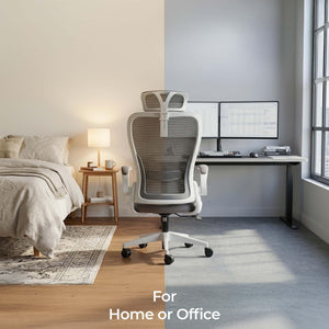 Foldable Ergonomic Mesh Office Chair with Flip-Up Arms