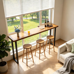 Farmhouse Solid Wood Bar Table, 55.1"