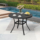 Outdoor Metal Dining Table with Umbrella Hole – 4 Sizes