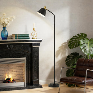 65.3" Industrial Floor Lamp with Adjustable Head & Dual Base