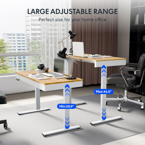 Electric Height-Adjustable Standing Desk with Drawer