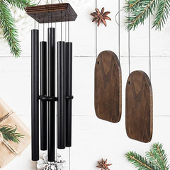 Large Outdoor Wind Chimes – Deep Tone Aluminum Tubes with Ash Wood