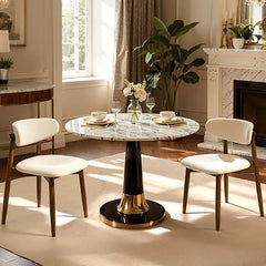 Upholstered Dining Chairs with Ergonomic Curved Backrest