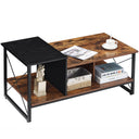 2-Tier Coffee Table with Storage Shelf