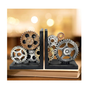 Decorative Gear Bookends Set of 2