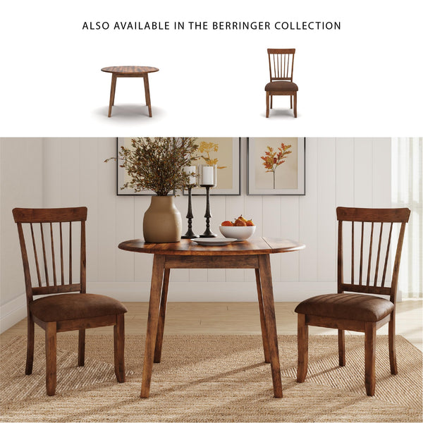 Spindle Back Dining Chairs Set of 2 with Upholstered Microfiber Seat