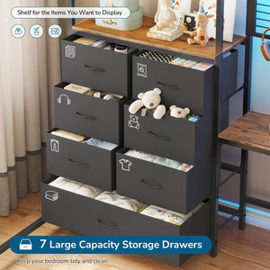 Twin Loft Bed with L-Shaped Desk & Storage Drawers