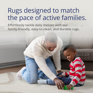 Cream & Beige Abstract Area Rug
