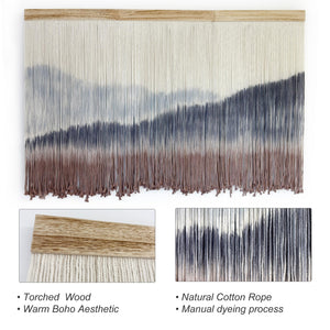Extra Large Mountain Dip-Dye Macrame Wall Hanging